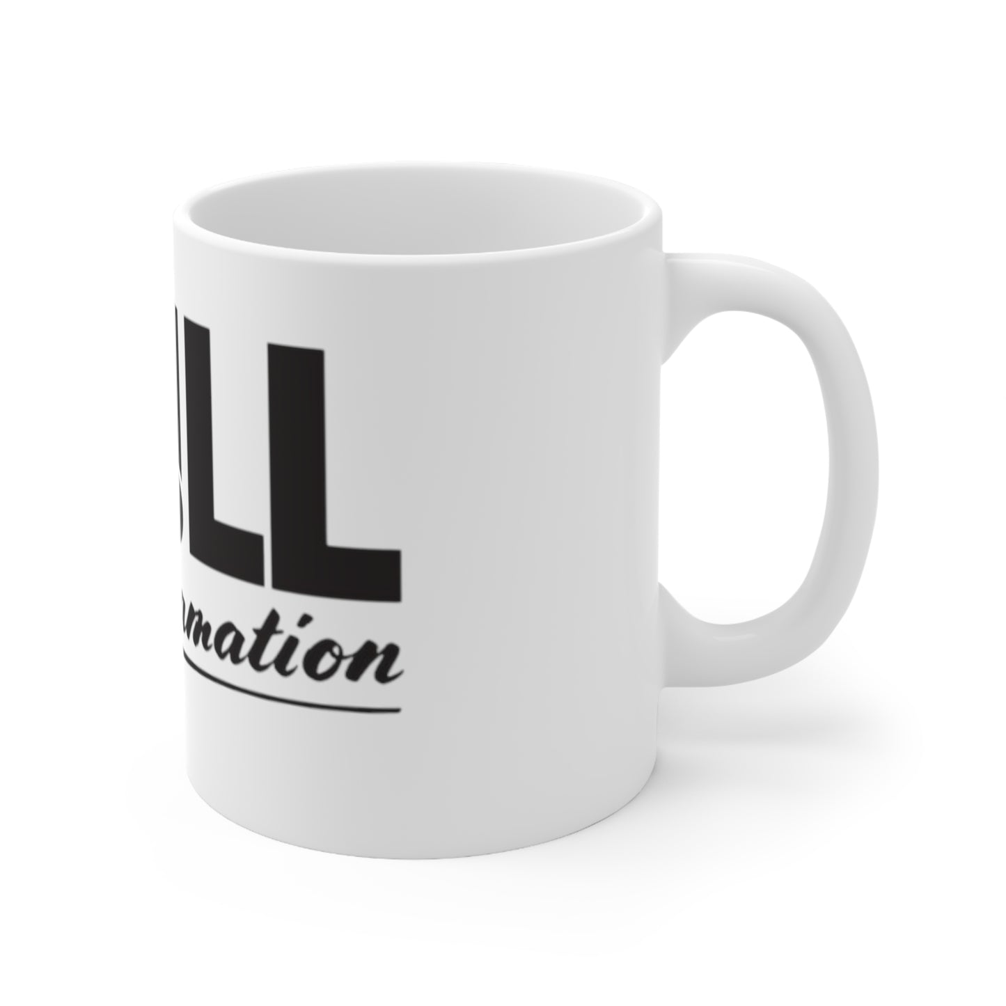 "Will and the Exclamation" Ceramic Mug 11oz (White/Black)